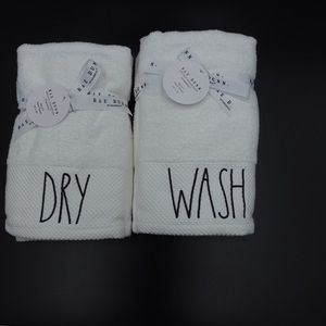 2 Set's Rae Dunn hand wash Towels
